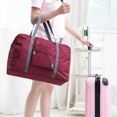 1Pc Red/Navy/Green Multifunctional Folding Travel Bag