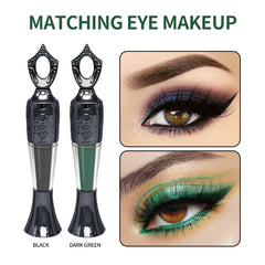 Retro Black Dark Green Kohl Powder Eyeliner