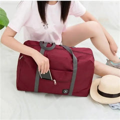 1Pc Red/Navy/Green Multifunctional Folding Travel Bag