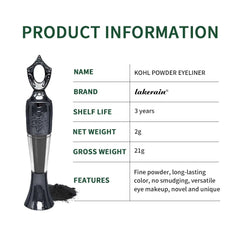 Retro Black Dark Green Kohl Powder Eyeliner