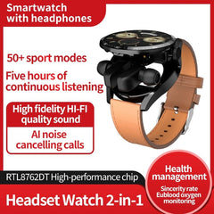 Power Band GT5 - 2 in 1 Smartwatch + Earbuds
