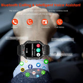 Voice Assistant Bluetooth Call with LED Flashlight Smart Watch