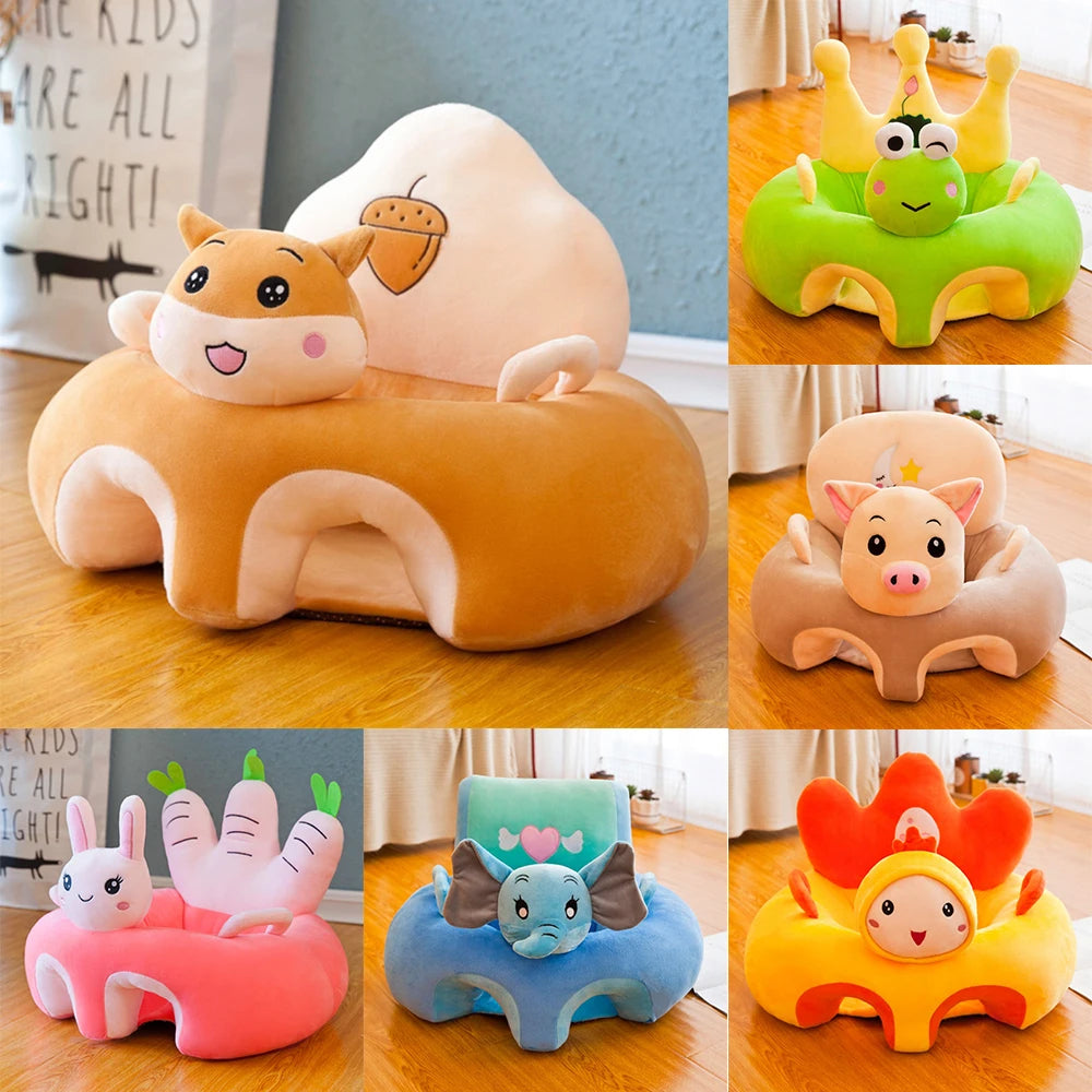 Baby Sofa Support Seat Cover Plush Chair Learning to Sit