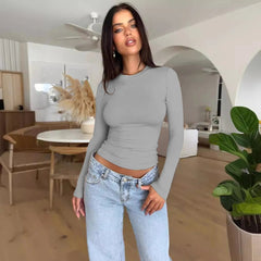 Long Sleeve T Shirt Women Autumn Winter Y2k Crop Top