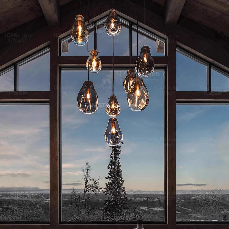 Modern home decor ring led lights pendant light lamps