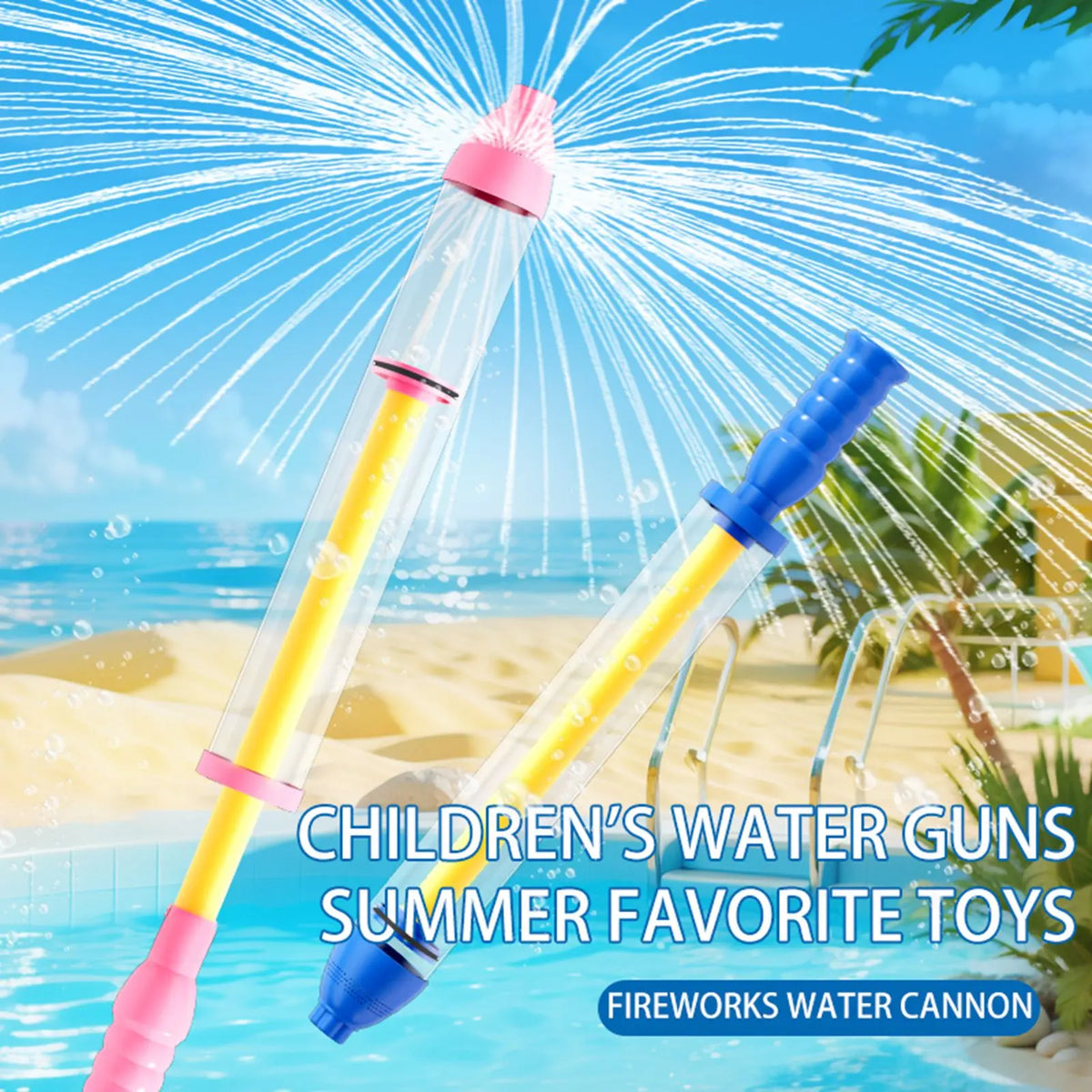 Pull-Out water gun Sea beach outdoor toy For Kids Children Boys Girls